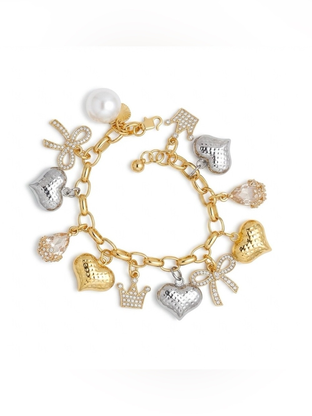 Gold and Silver Charm Bracelet - Picture 5 of 5